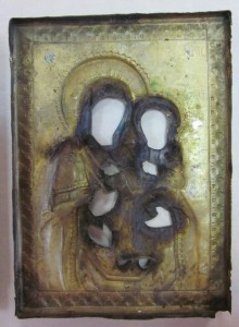 Икона Пресвятой Богородицы Троеручица. Оклад 84 пр.