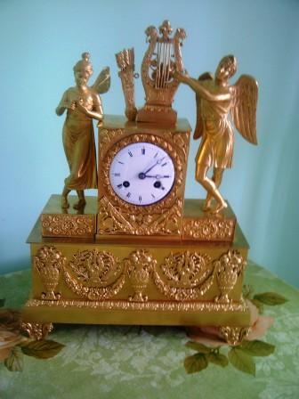 продам двое каминные часов в стиле ампир 1820 год, КРАСИВЫЕ