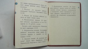 Трудовая доблесть Мондвор. Треуголка,документы №13324