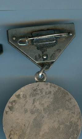 Медаль в серебре на заколке