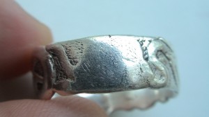 Кольцо с черепом СС. Серебро. 900проба.