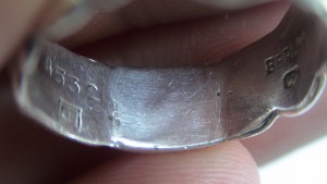 Кольцо с черепом СС. Серебро. 900проба.