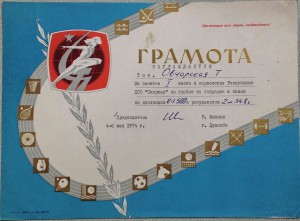 СПОРТ - Грамоты и Дипломы (14 шт. на одну спортсменку)