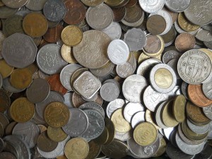 Сток монет мира, из расчёта 14 евро за 1 кг.