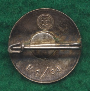 Членский знак NSDAP, кл. RZM M1/34