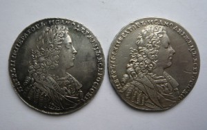 ДВА рубля Петра II 1728г.