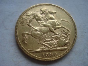 1 соверен 1890г.Британния