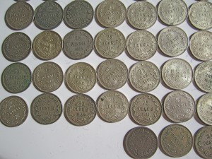 Финляндия 25 пенни 104 шт. 1873-1917 Хорошие Много в Люксе