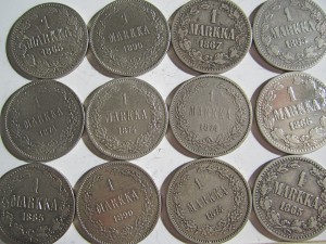 Финляндия 1 марка 30 шт. 1865-1915 + 2 марки 1866