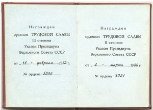3 Дока полного кавалера Трудовых слав