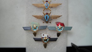 Первый и третий класс летчика и выслуга -три рода войск.