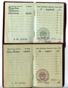 Ордена ЗП, ТКЗ на женщину, полковника медицинской службы.