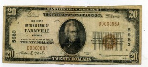 $20 National Bank Notes 1929