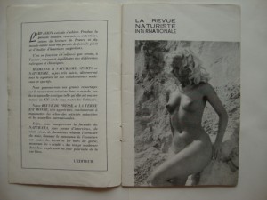 Международный нудистский журнал. 1956г. (на французском).
