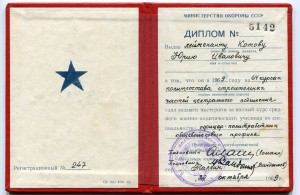 Документы на военных: дипломы, удостоверения и др.