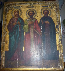 Икона.Трое святых.