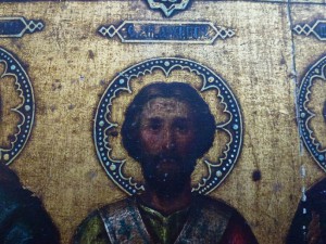 Икона.Трое святых.