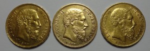 20 франков Бельгия 3 шт.