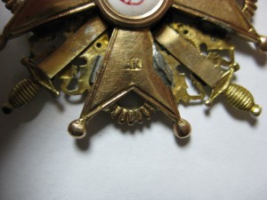 Орден Святого Станислава 3 степени с мечами в золоте