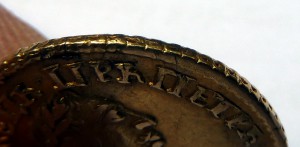 2 рубля Петр 1 1720г.золото