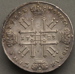 РУБЛЬ  1728 года .