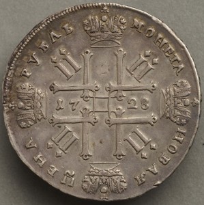 РУБЛЬ  1728 года .