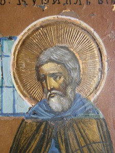 Икона Кирилл Белозерский р-р 13.3х11х1.5 см.