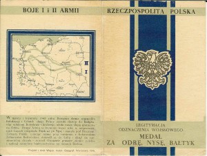 Польша. Медаль за Одер, Нису и Балтику.