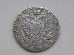 Монета полтина 1764-спб-яi