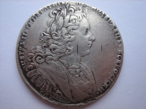 Рубль Петра II 1727 года СПБ.