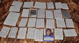 Больше сотни календариков со звёздами Советского кино  80-90
