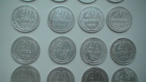 10,15,20 коп -советы. Одним лотом. Серебро.