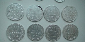 10,15,20 коп -советы. Одним лотом. Серебро.