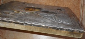 Икона Николай Чудотворец (зимний). Аналой, серебро 84 пр.