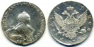 Рубль 1754 СПБ IM