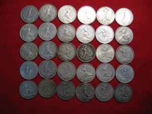 Полтинники 70шт.  24г-25г-26г