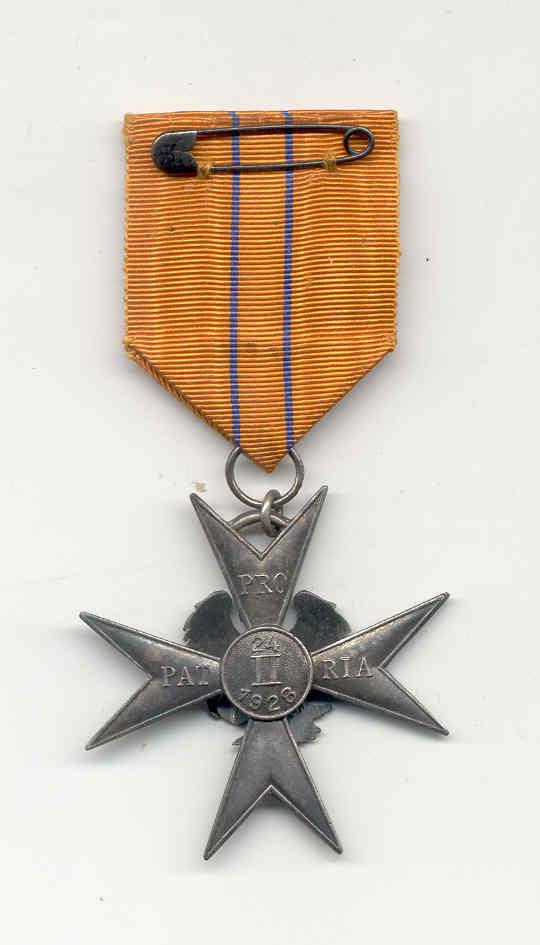 Орден Орла (серебро) Эчстония 1922 год