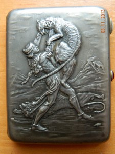 Портсигар .Серебро