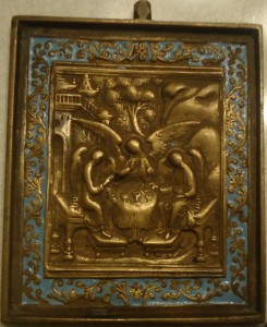 Святая Троица, эмаль лазуревая.