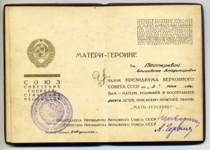Мать Героиня №- 8823+док