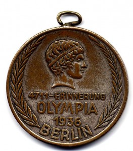Медаль OLYMPIA 1936 BERLIN (KOLN Glockengasse 4711)
