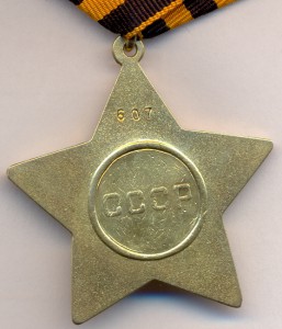 Орден Славы -1 ст. - № 607.