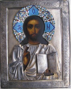 Вседержитель. Серебро. Эмали.