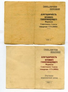 6 благодарностей Николаев, Одесса,, Дунай,,Бендеры,,.....