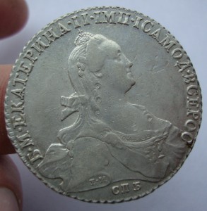 Рубль 1776г спб-яч, в сохране.
