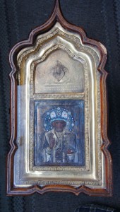 Икона ,Серебро 84,Эмали ,Сусалка , Киот , Дорого