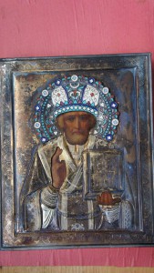 Икона ,Серебро 84,Эмали ,Сусалка , Киот , Дорого