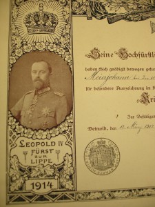 Княжество "Lippe-Detmold". Наградной на крест военных заслуг
