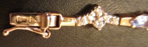 Золотой набор с топазами и фианитами, 585 пр. золото русское