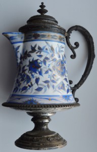 Пивной кувшин Германия (W.M.F.) фарфор, посеребрение.